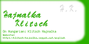 hajnalka klitsch business card